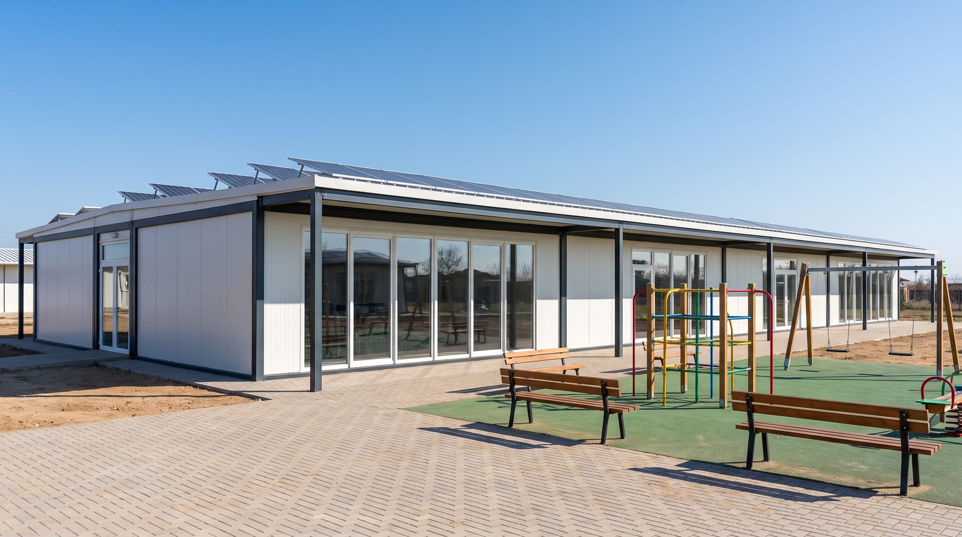 Model modular school building for humanitarian relief zones