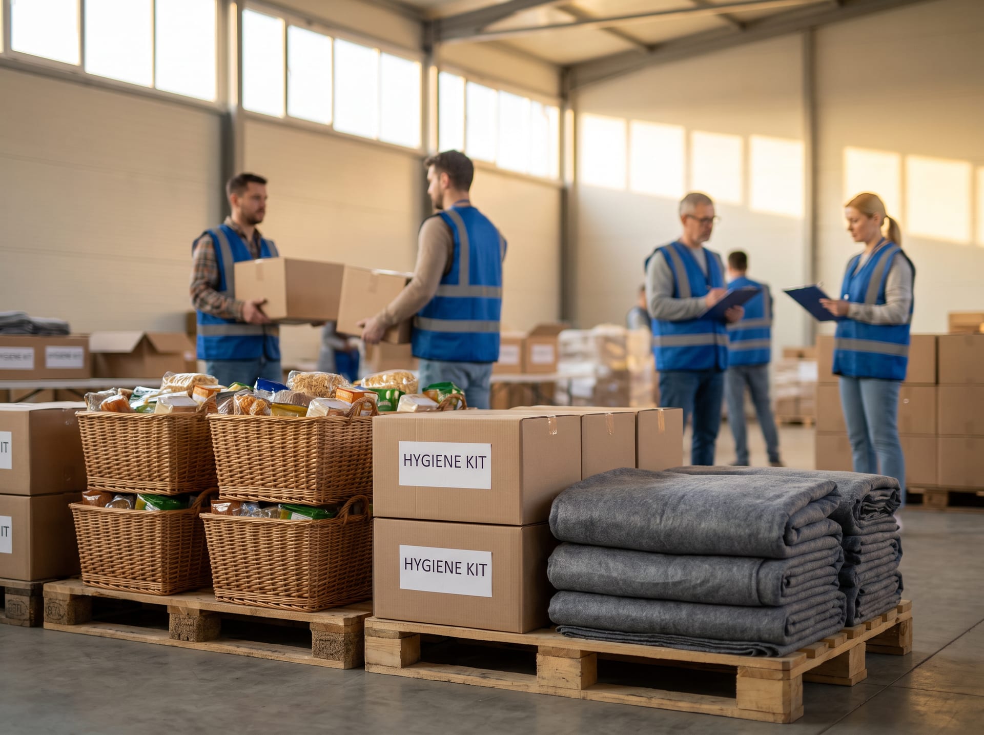 Food baskets and non-food item distribution